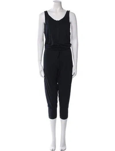 Pre-owned Theory Scoop Neck Jumpsuit In Blue