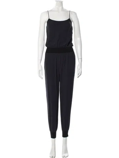 Pre-owned Theory Scoop Neck Jumpsuit In Blue