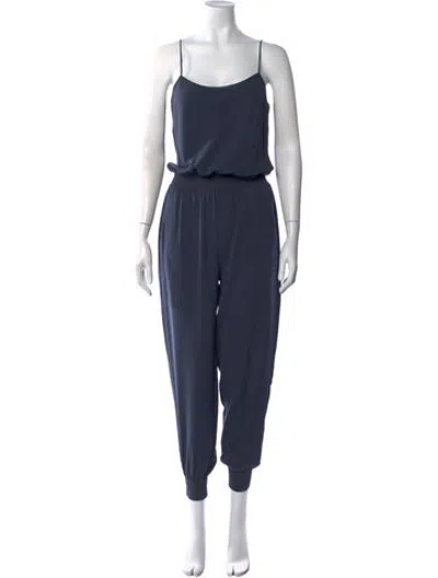 Pre-owned Theory Scoop Neck Jumpsuit In Blue