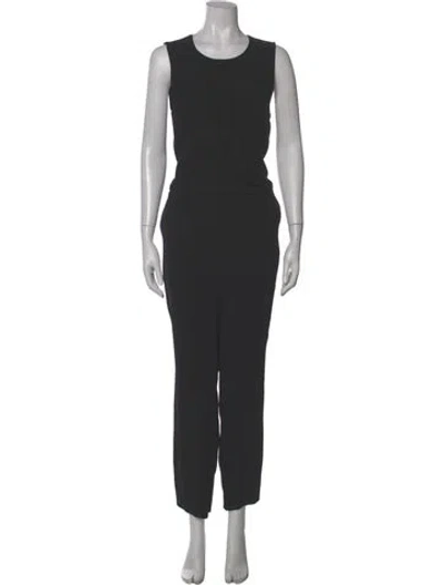 Pre-owned Theory Scoop Neck Jumpsuit In Gray