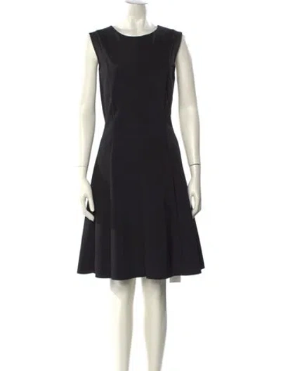 Pre-owned Theory Scoop Neck Knee-length Dress In Black
