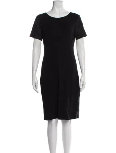 Pre-owned Theory Scoop Neck Knee-length Dress In Black