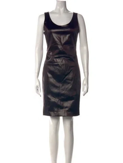 Pre-owned Theory Scoop Neck Knee-length Dress In Black