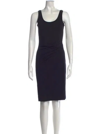 Pre-owned Theory Scoop Neck Knee-length Dress In Blue