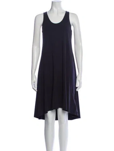 Pre-owned Theory Scoop Neck Knee-length Dress In Blue