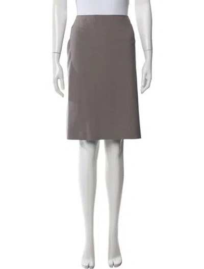 Pre-owned Theory Scoop Neck Knee-length Dress In Gray