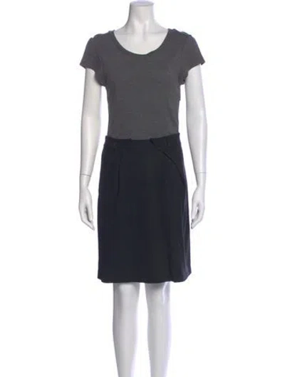 Pre-owned Theory Scoop Neck Knee-length Dress In Multi