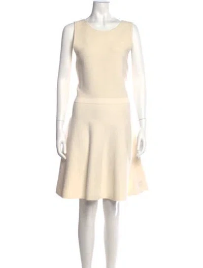 Pre-owned Theory Scoop Neck Knee-length Dress In Neutral