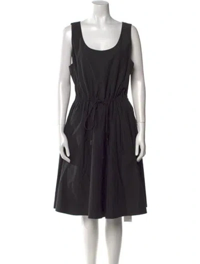Pre-owned Theory Scoop Neck Knee-length Dress W/ Tags In Black