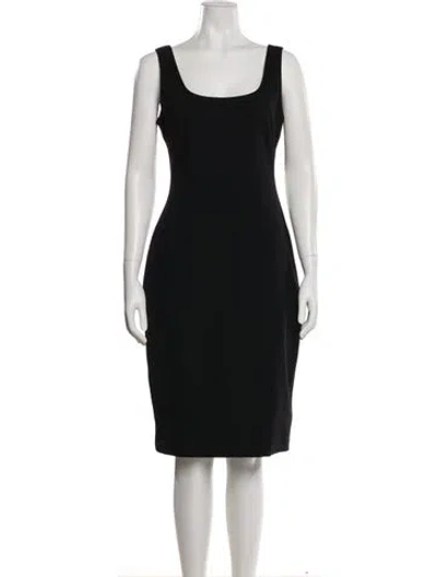 Pre-owned Theory Scoop Neck Knee-length Dress W/ Tags In Black
