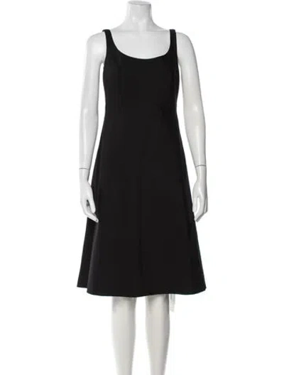 Pre-owned Theory Scoop Neck Knee-length Dress W/ Tags In Black