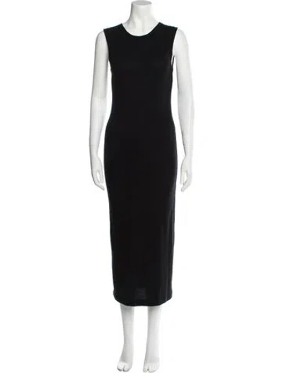 Pre-owned Theory Scoop Neck Long Dress In Black