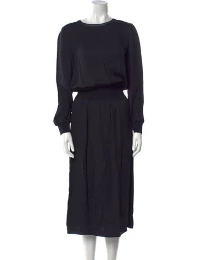 Pre-owned Theory Scoop Neck Long Dress In Black