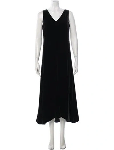 Pre-owned Theory Scoop Neck Long Dress In Black