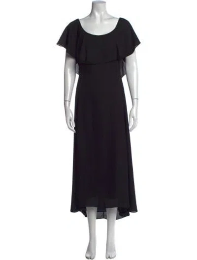 Pre-owned Theory Scoop Neck Long Dress In Black
