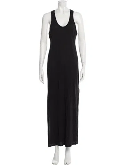 Pre-owned Theory Scoop Neck Long Dress In Gray