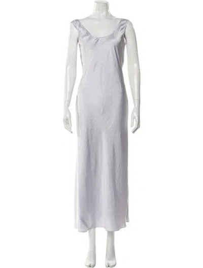 Pre-owned Theory Scoop Neck Long Dress In Neutral