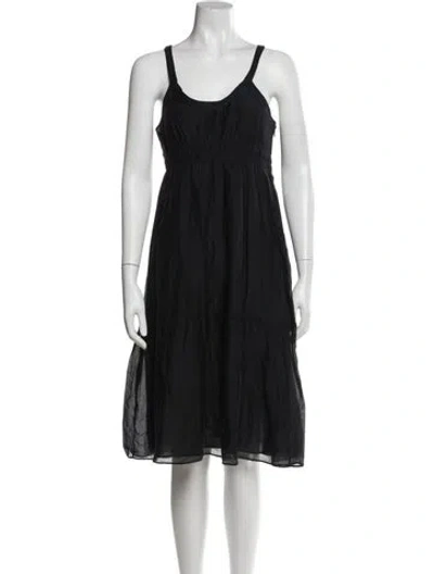 Pre-owned Theory Scoop Neck Midi Length Dress In Multi