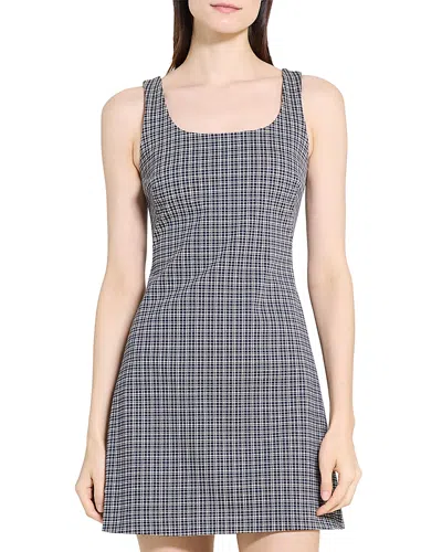 Theory Scoop Neck Mini Dress In Black