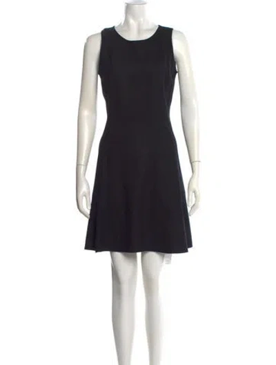 Pre-owned Theory Scoop Neck Mini Dress In Black
