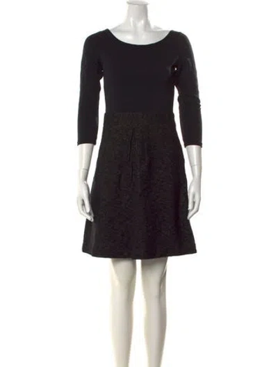 Pre-owned Theory Scoop Neck Mini Dress In Black