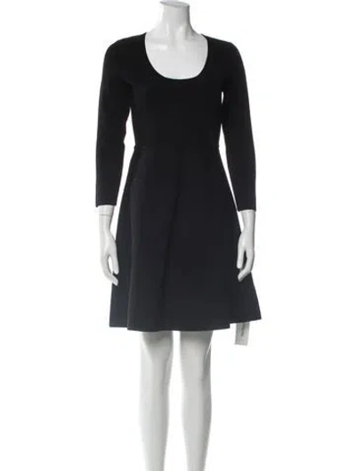Pre-owned Theory Scoop Neck Mini Dress In Black