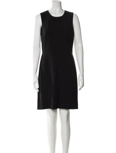 Pre-owned Theory Scoop Neck Mini Dress In Black