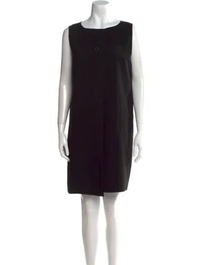 Pre-owned Theory Scoop Neck Mini Dress In Black