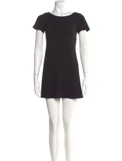 Pre-owned Theory Scoop Neck Mini Dress In Black