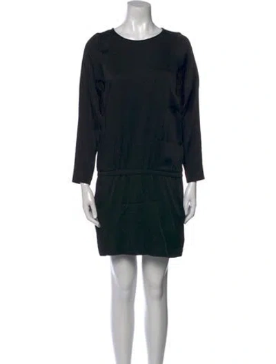 Pre-owned Theory Scoop Neck Mini Dress In Black