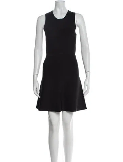 Pre-owned Theory Scoop Neck Mini Dress In Black