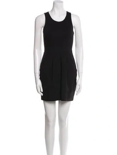 Pre-owned Theory Scoop Neck Mini Dress In Black