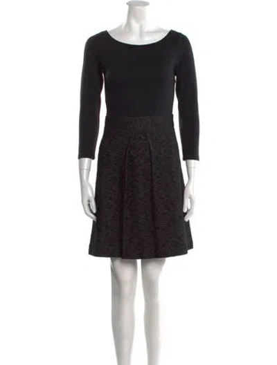 Pre-owned Theory Scoop Neck Mini Dress In Black
