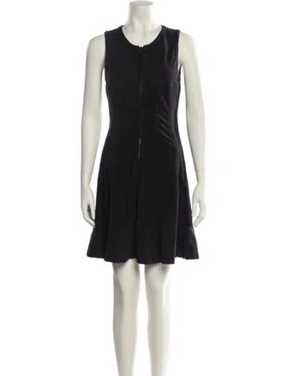 Pre-owned Theory Scoop Neck Mini Dress In Black
