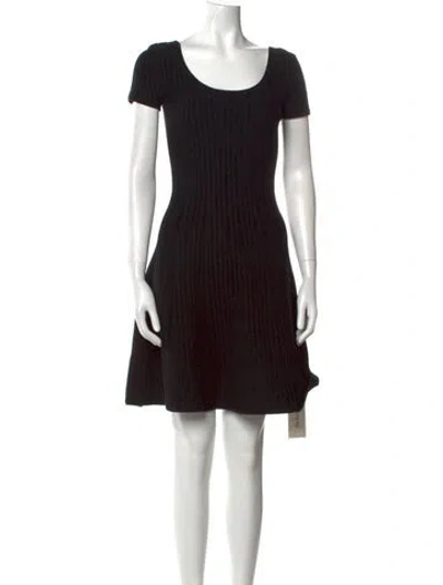 Pre-owned Theory Scoop Neck Mini Dress In Black