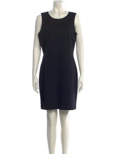 Pre-owned Theory Scoop Neck Mini Dress In Black