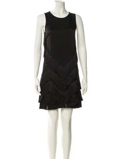 Pre-owned Theory Scoop Neck Mini Dress In Black
