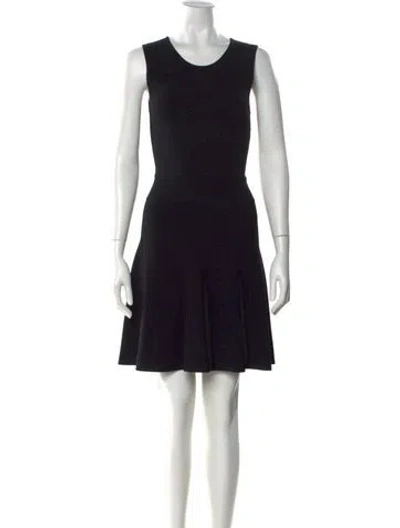 Pre-owned Theory Scoop Neck Mini Dress In Black