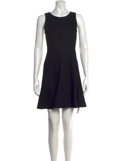 Pre-owned Theory Scoop Neck Mini Dress In Black