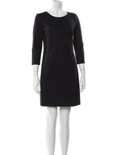Pre-owned Theory Scoop Neck Mini Dress In Black