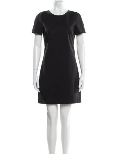 Pre-owned Theory Scoop Neck Mini Dress In Black