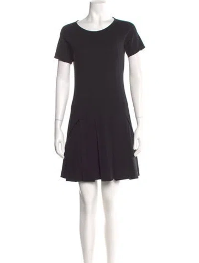Pre-owned Theory Scoop Neck Mini Dress In Black
