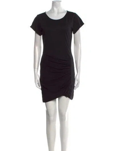 Pre-owned Theory Scoop Neck Mini Dress In Black
