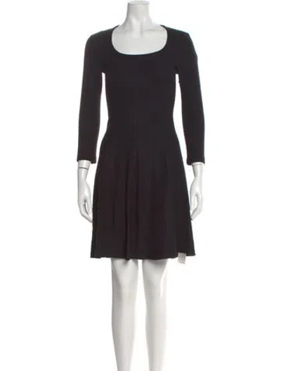 Pre-owned Theory Scoop Neck Mini Dress In Black