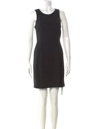 Pre-owned Theory Scoop Neck Mini Dress In Black