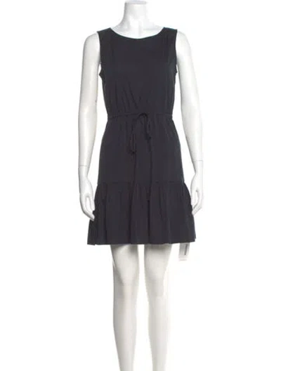 Pre-owned Theory Scoop Neck Mini Dress In Black