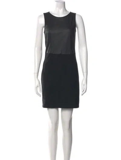 Pre-owned Theory Scoop Neck Mini Dress In Black