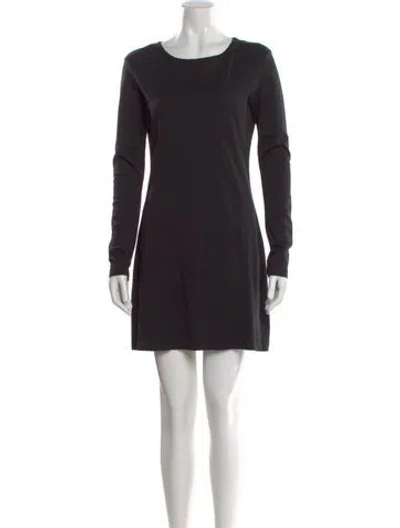 Pre-owned Theory Scoop Neck Mini Dress In Black