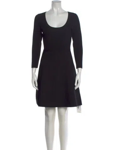 Pre-owned Theory Scoop Neck Mini Dress In Black