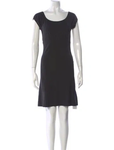 Pre-owned Theory Scoop Neck Mini Dress In Black